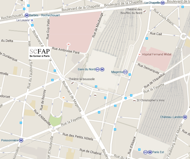 Sefap se trouve à côté de la Gare du Nord