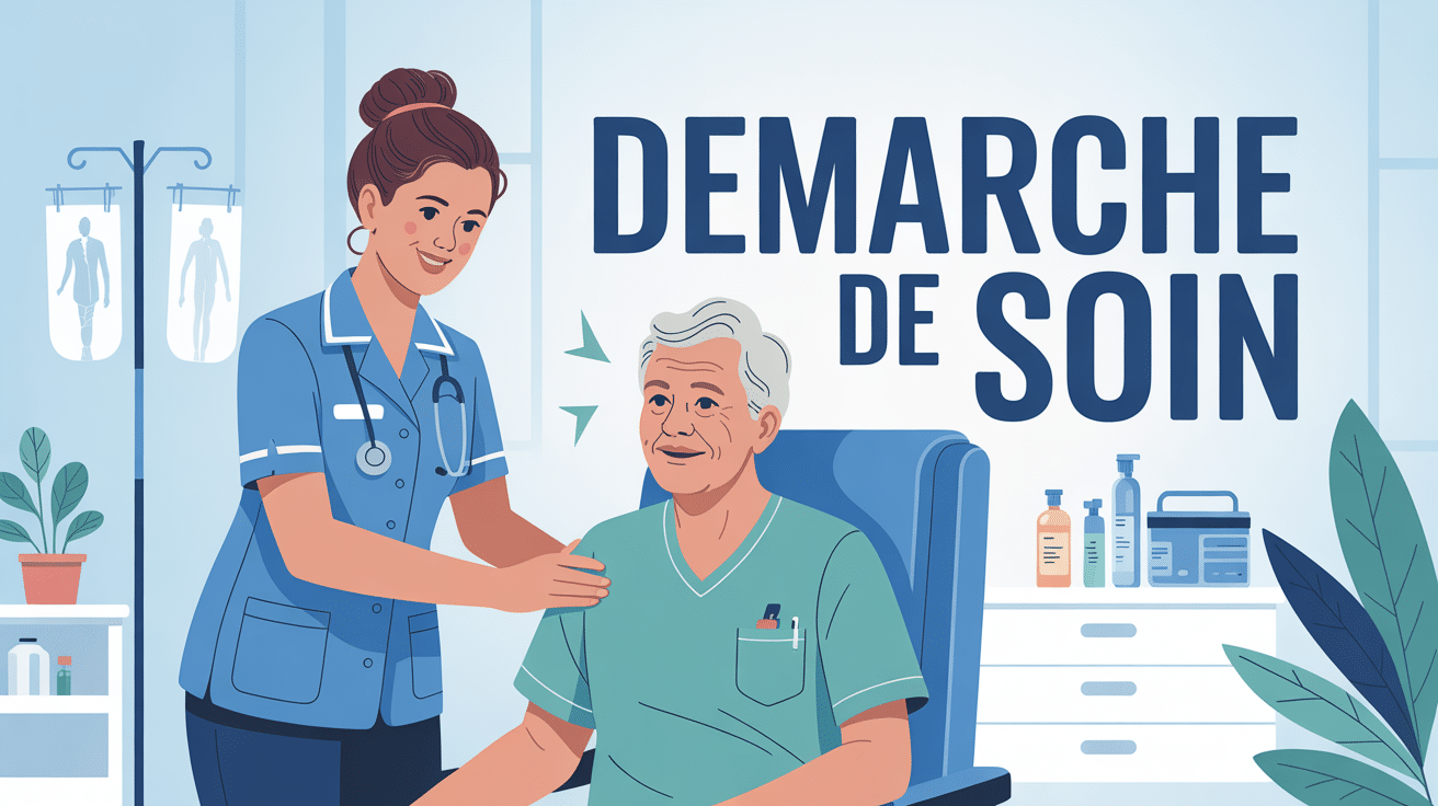 Aide soignante demarche de soin prenant soin patient