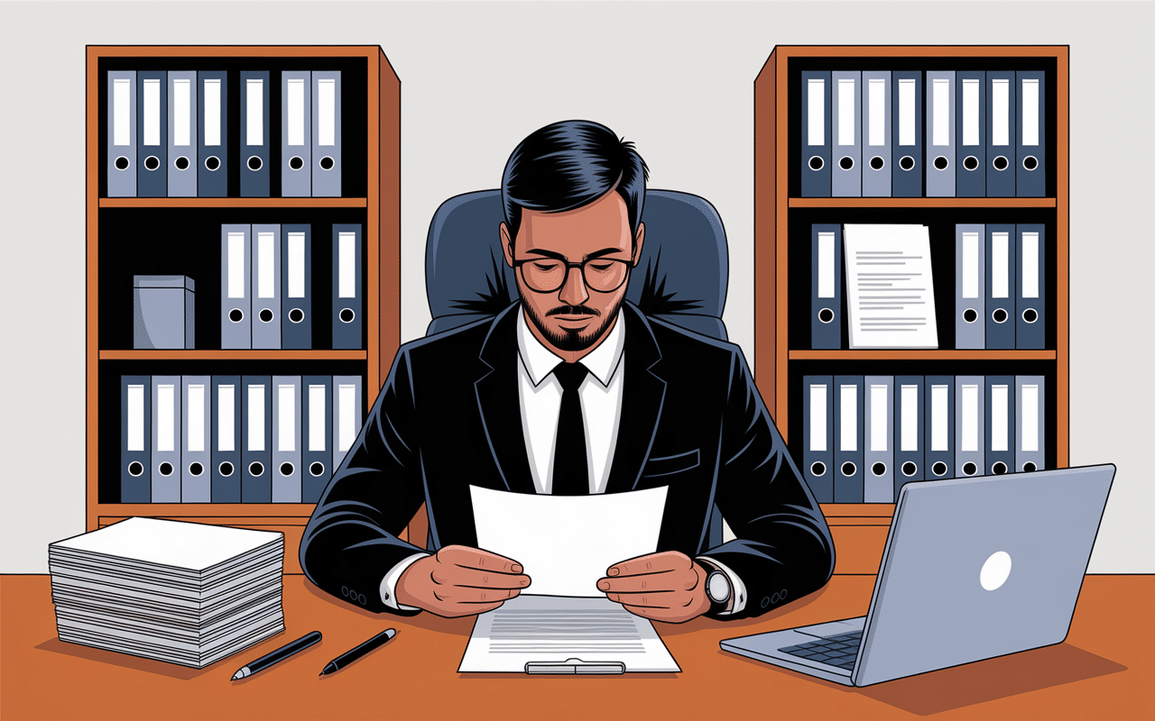 recruteur lit lettre de motivation agent de sécurité