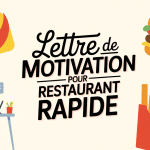 Visuel lettre de motivation McDo avec éléments restauration rapide