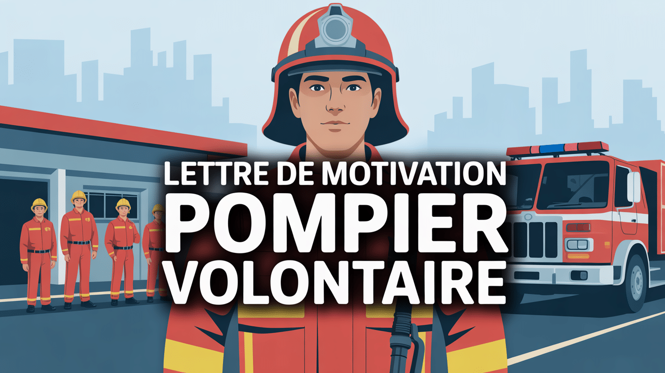 Illustration pompier volontaire caserne lettre de motivation
