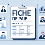 Illustration matricule fiche de paie exemple moderne
