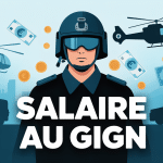Illustration salaire GIGN avec gendarme et euros