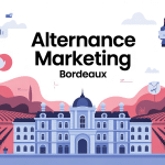 Illustration alternance marketing Bordeaux Nexa ville digitale