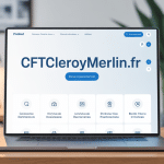 Tableau de bord cftcleroymerlin.fr sur ordinateur