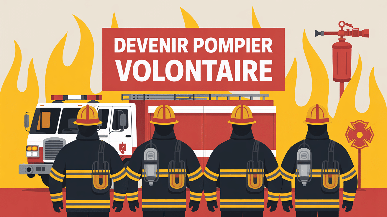 comment devenir pompier volontaire visuel principal avec pompiers en uniforme