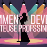 comment devenir une chanteuse sur scène micro projecteurs