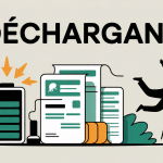 image déchargeant batterie documents silhouette