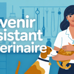Devenir assistant vétérinaire silhouette chat chien cabinet
