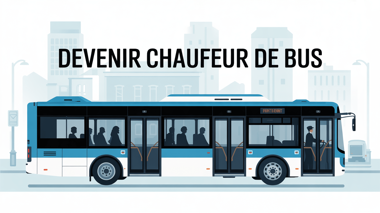 bus urbain avec chauffeur au volant pour devenir chauffeur de bus