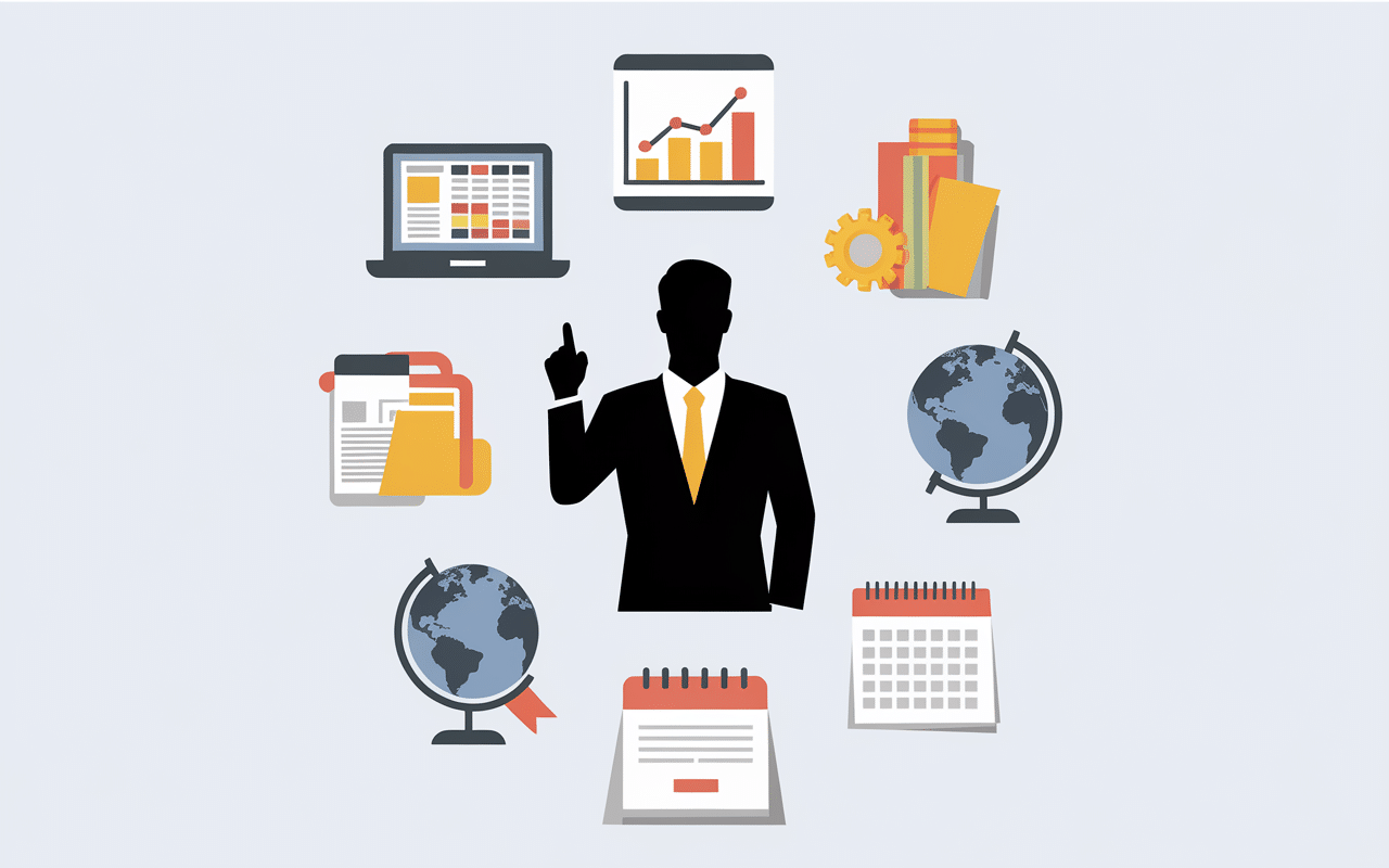 Compétences district programme manager icônes