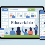 Interface educartable sur tablette et smartphone