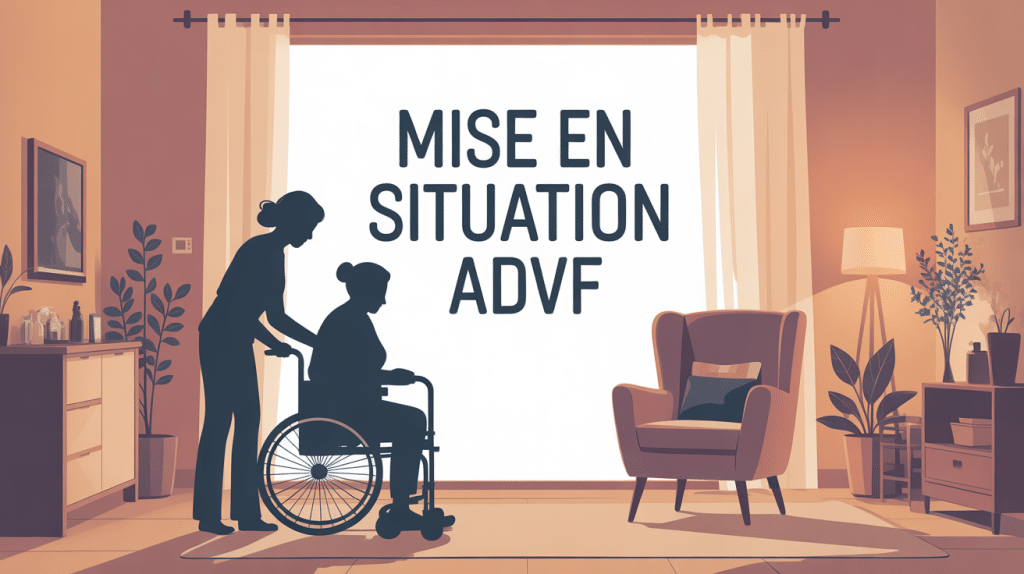 exemple mise en situation advf scene interieur aide domicile