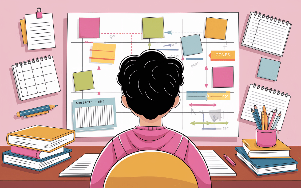 fiche de suivi d'un projet de poursuite d'études illustration tableau organisationnel