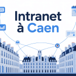 illustration intranet caen reseau numerique batiments normands