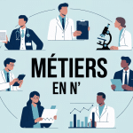 illustration metier en n diverses silhouettes