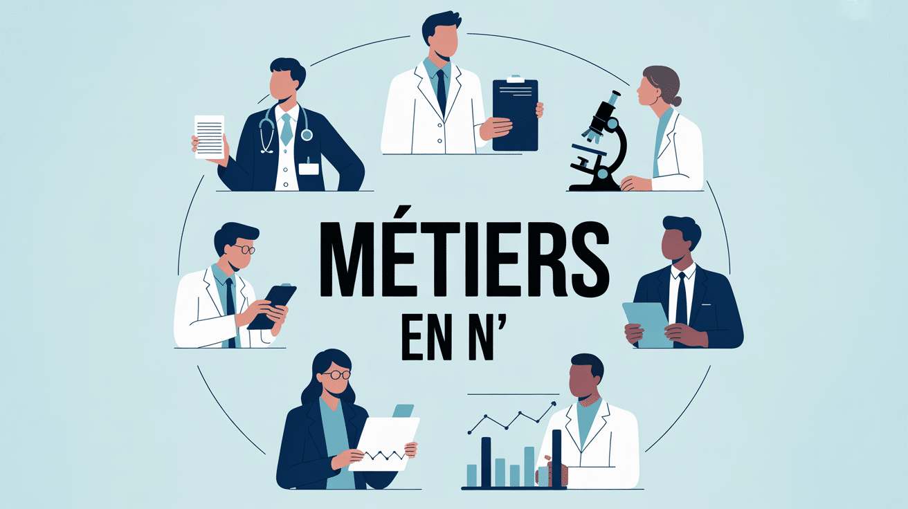 illustration metier en n diverses silhouettes