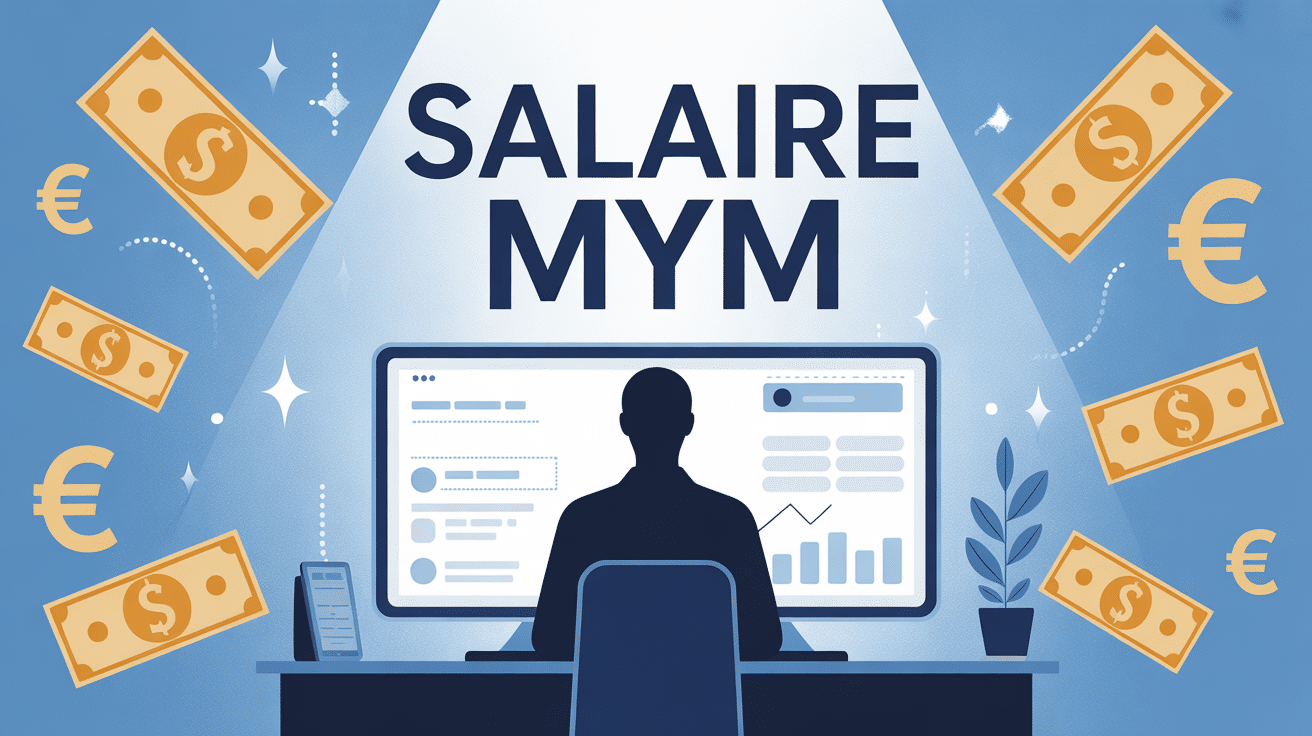Illustration moderne mym salaire ordinateur