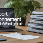 Bureau moderne rapport d'étonnement modèle Word gratuit