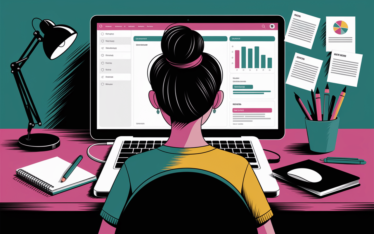 Personne utilisant Scolinfo sur ordinateur portable