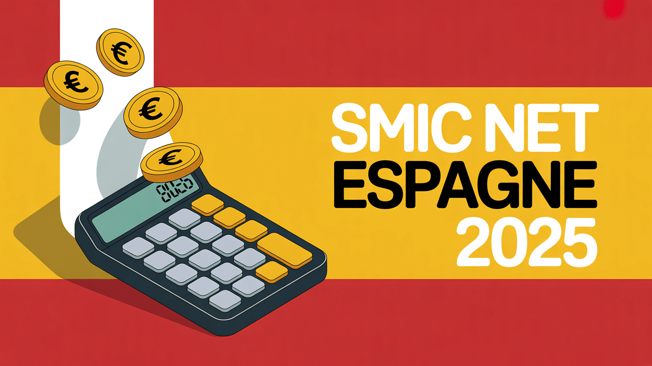 smic en espagne net 2024 illustration calculatrice euros
