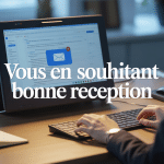 vous en souhaitant bonne réception email au bureau