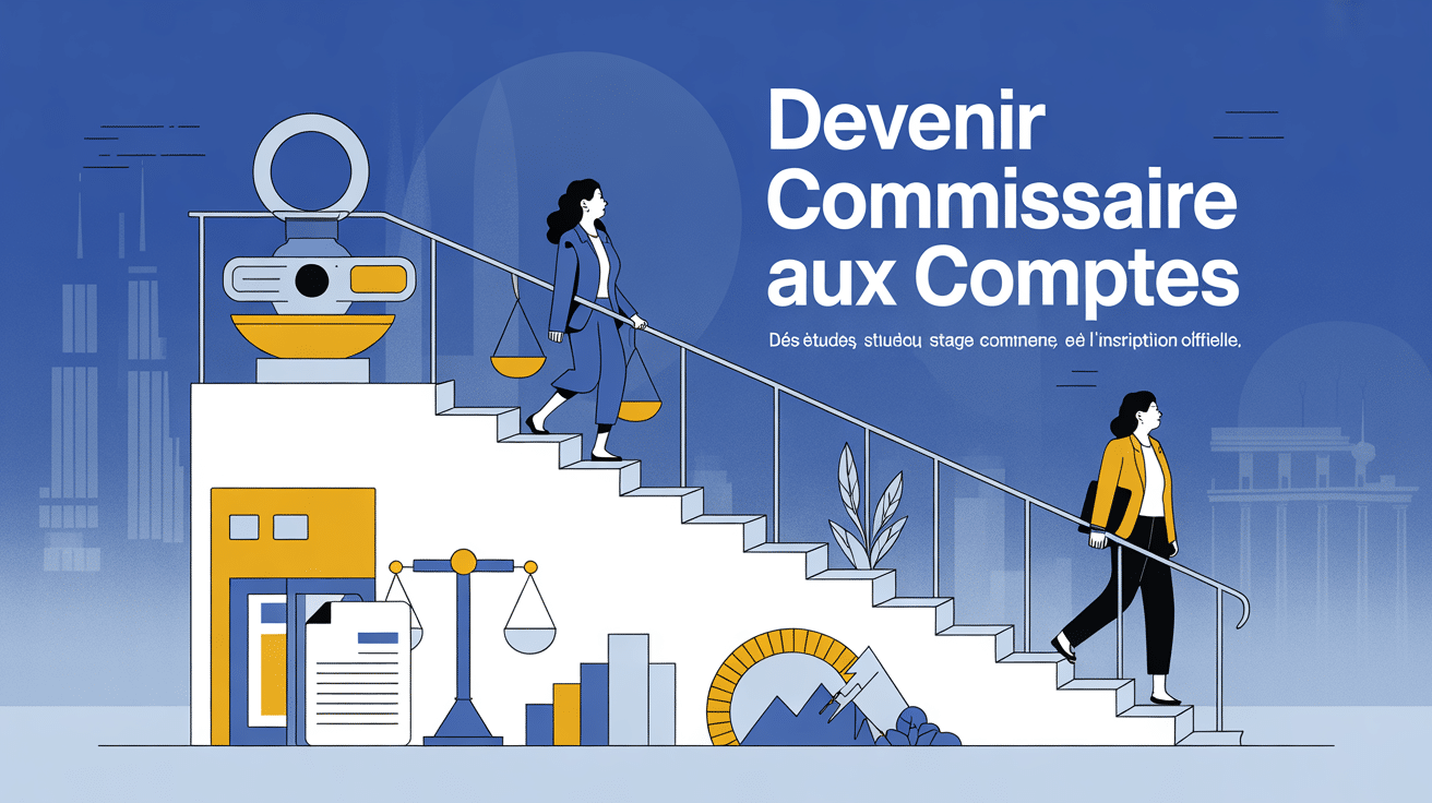 Illustration des étapes pour devenir commissaire aux comptes