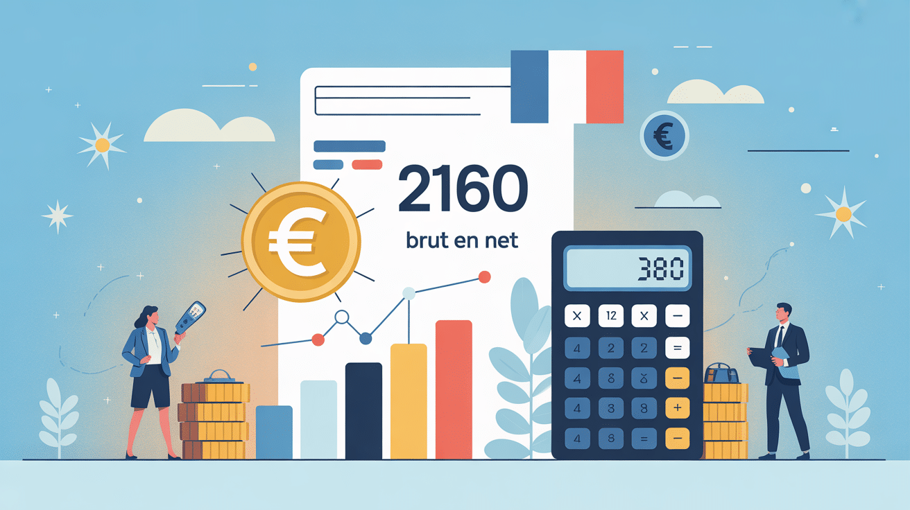 2160 brut en net image fiche de paie vectorielle