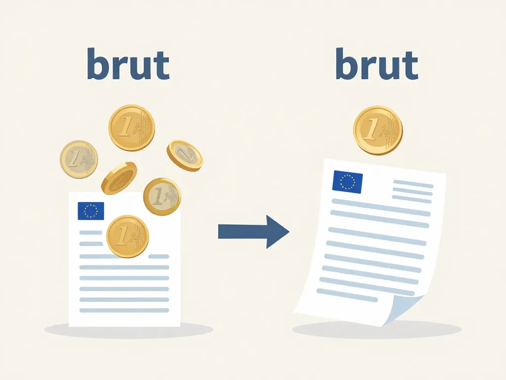 2160 brut en net illustration transformation brut net