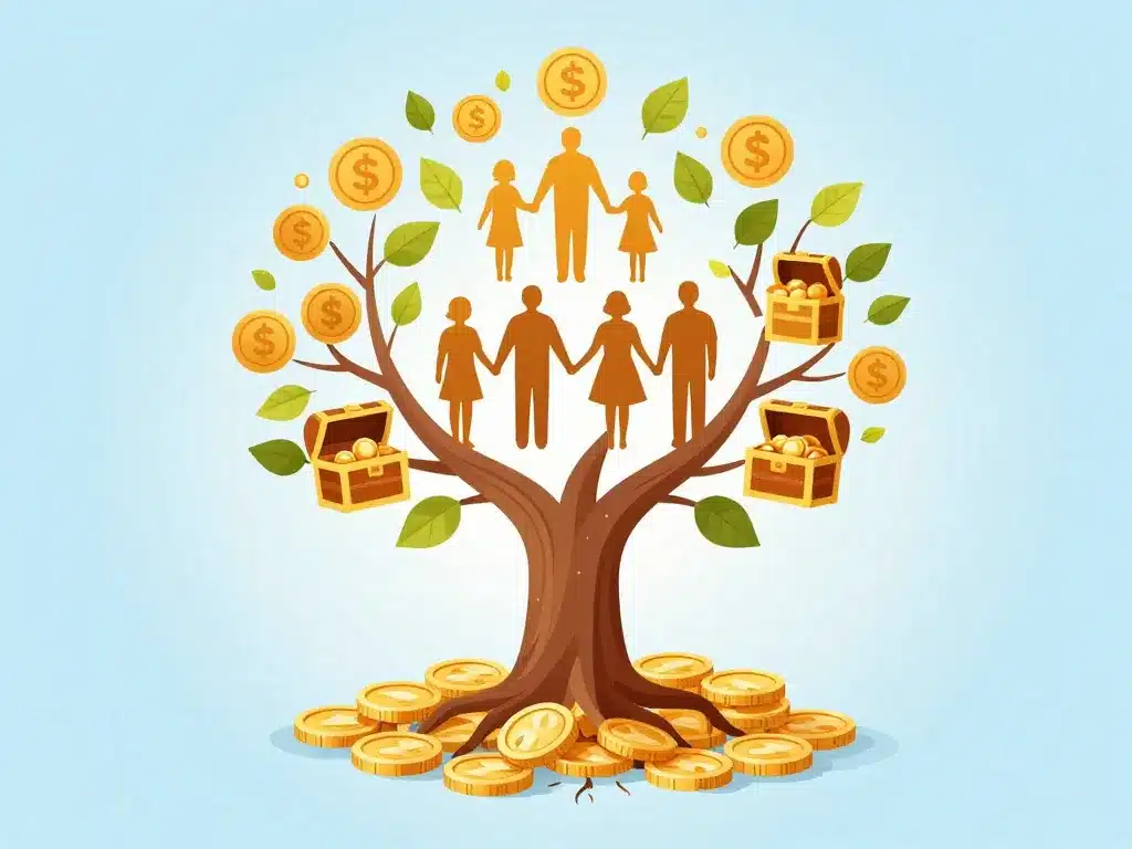 assurance vie : avantages inconvénients arbre symbolique croissance épargne famille