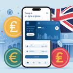 banque en ligne anglaise, illustration des services bancaires France Royaume-Uni