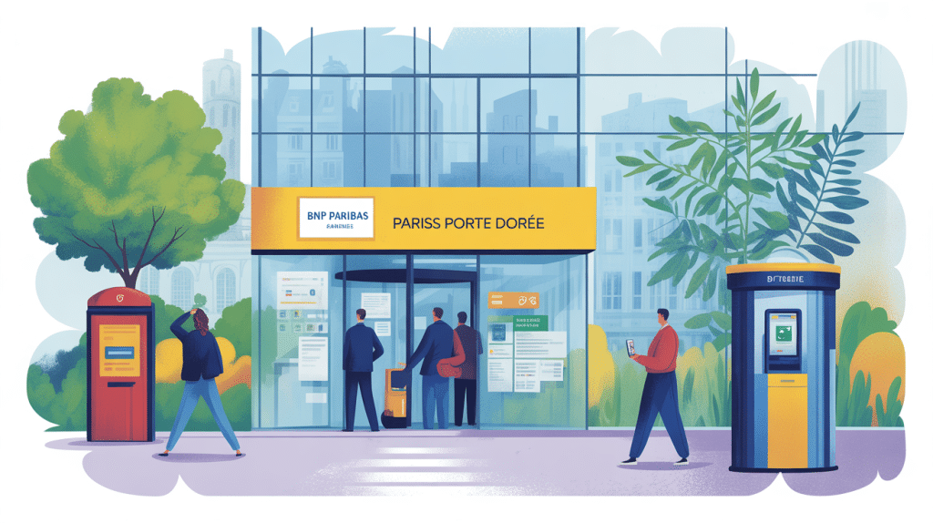 illustration agence bnp paribas - paris porte doree 12e moderne