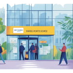 illustration agence bnp paribas - paris porte doree 12e moderne