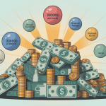 combien rapporte 300 000 euros placés par mois illustration moderne investissement