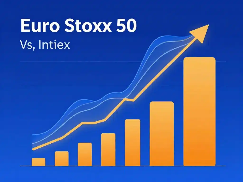 Comparaison de euro stoxx 50 visuel métaphore data