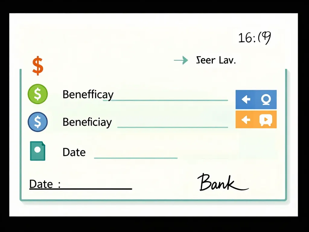 Diagramme des mentions obligatoires sur cheque sur papier libre