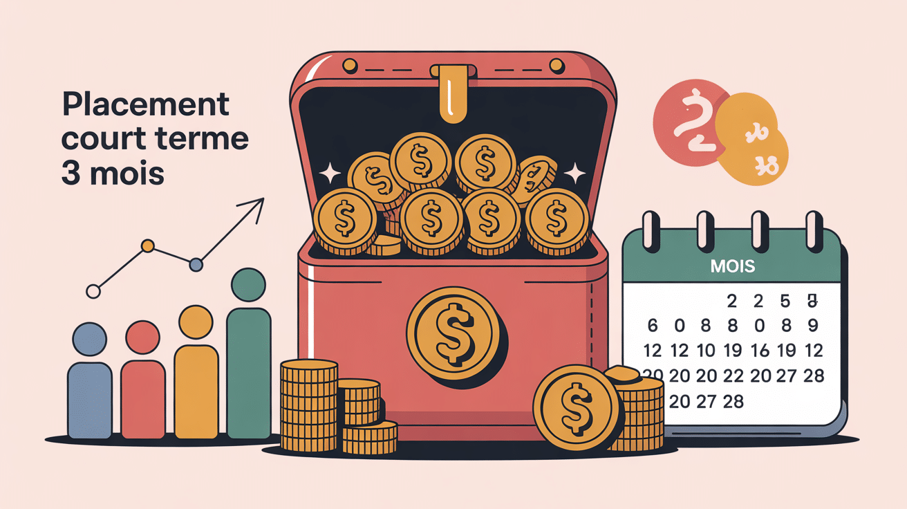 placement court terme 3 mois illustration coffre-fort et types de placements