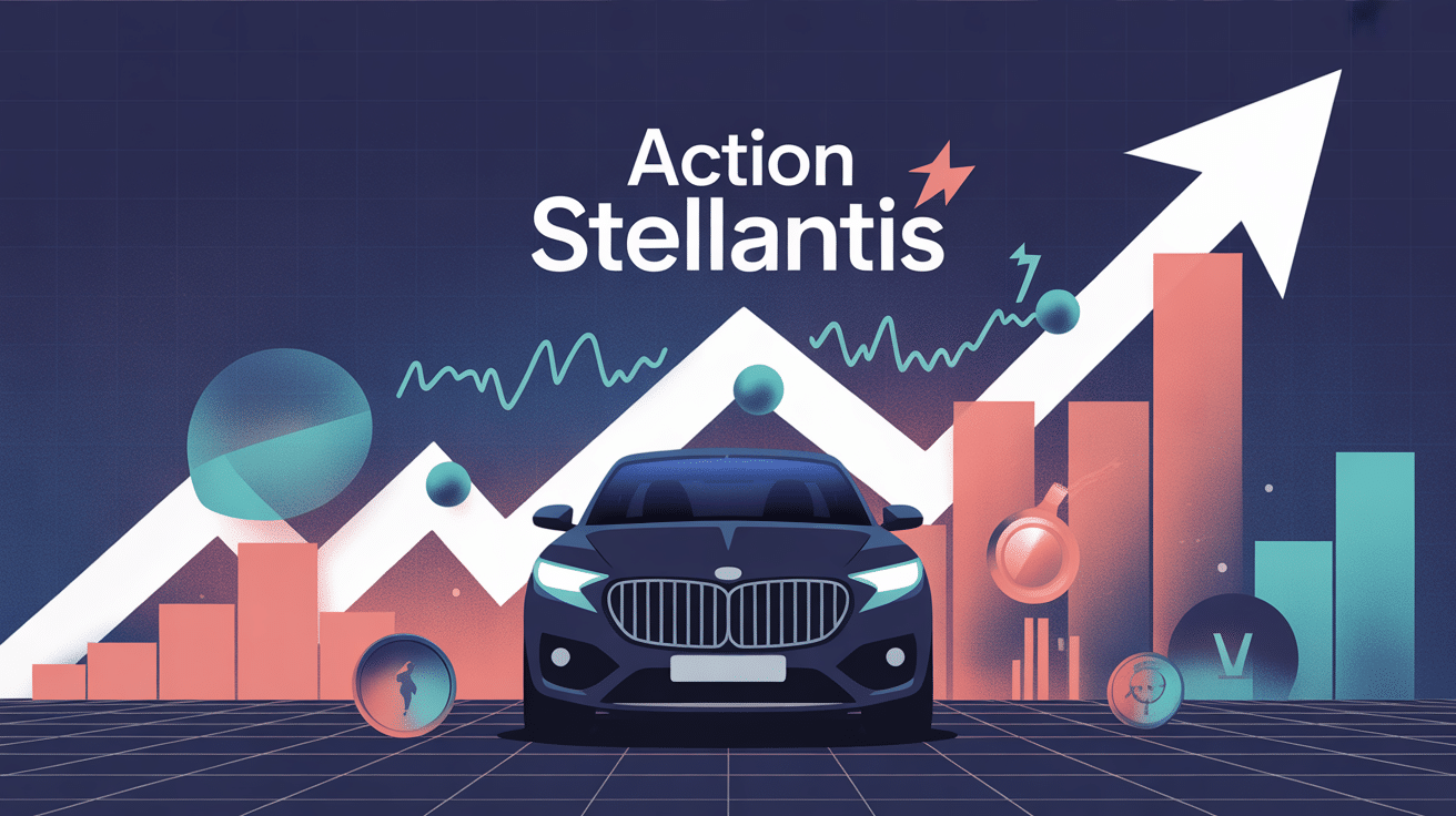 illustration stylisée prévision action stellantis bourse