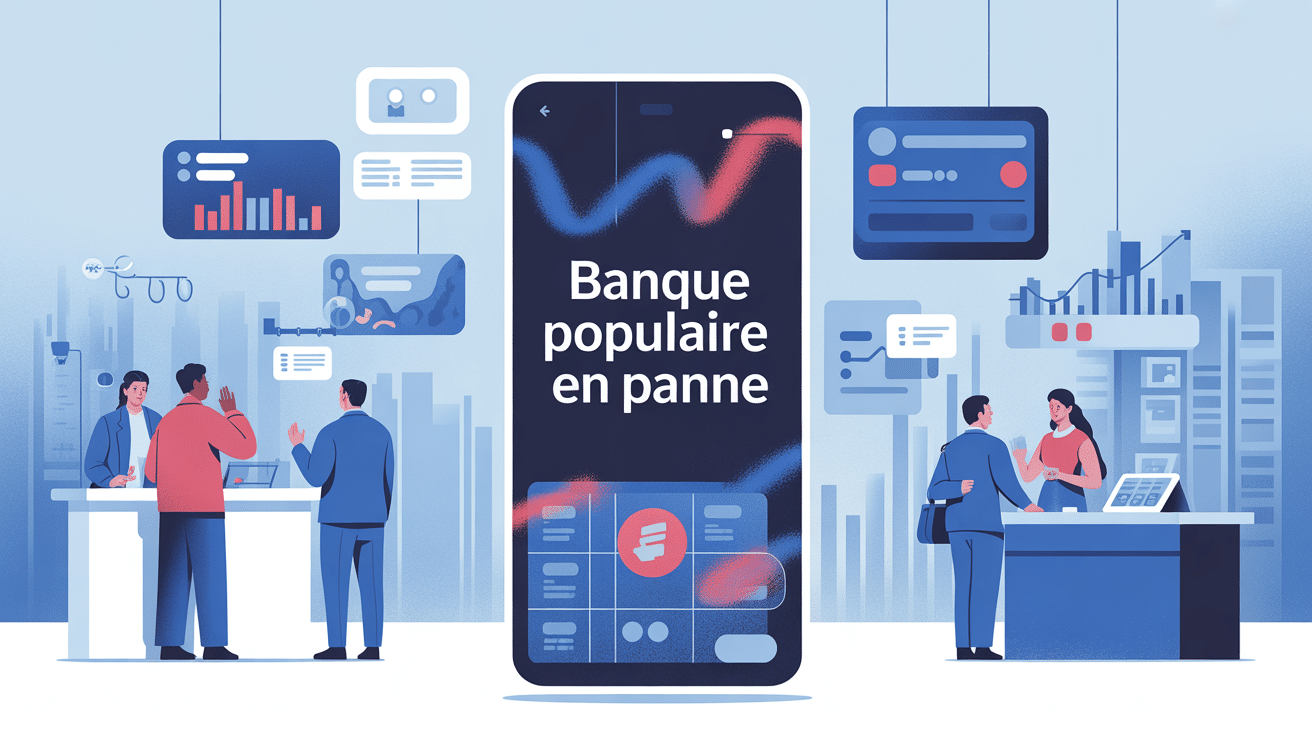 Problème Banque Populaire aujourd'hui image centrale carte et clients