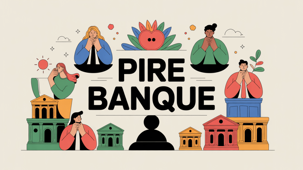illustration quel est la pire banque, balance et clients réfléchissant