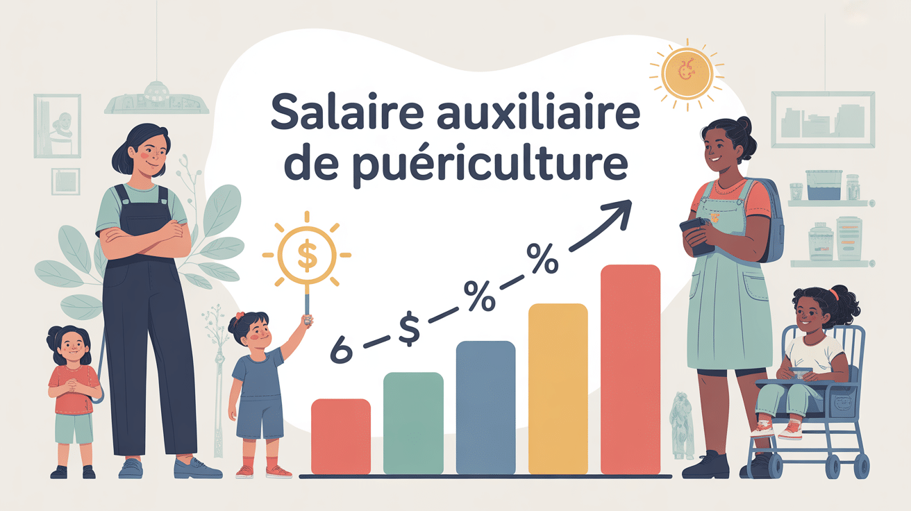 illustration auxiliaire de puériculture salaire