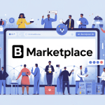 illustration b marketplace concept plateforme b2b