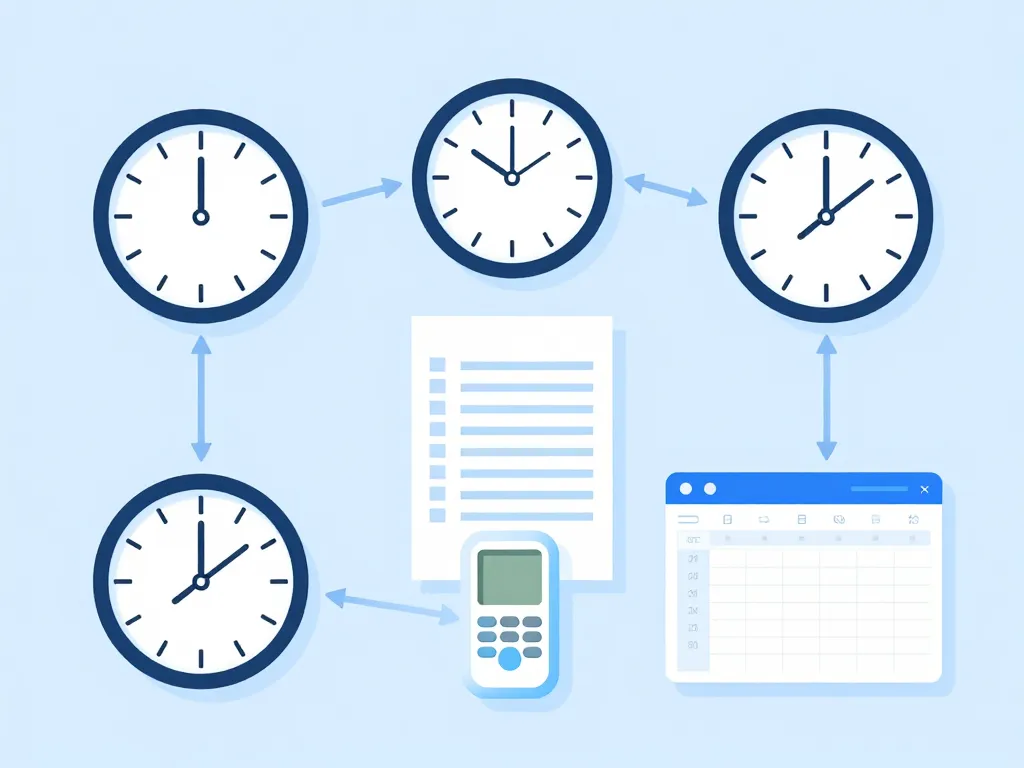 Diagramme des méthodes de calcul heure de travail