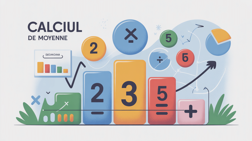 calcul moyenne graphique coloré