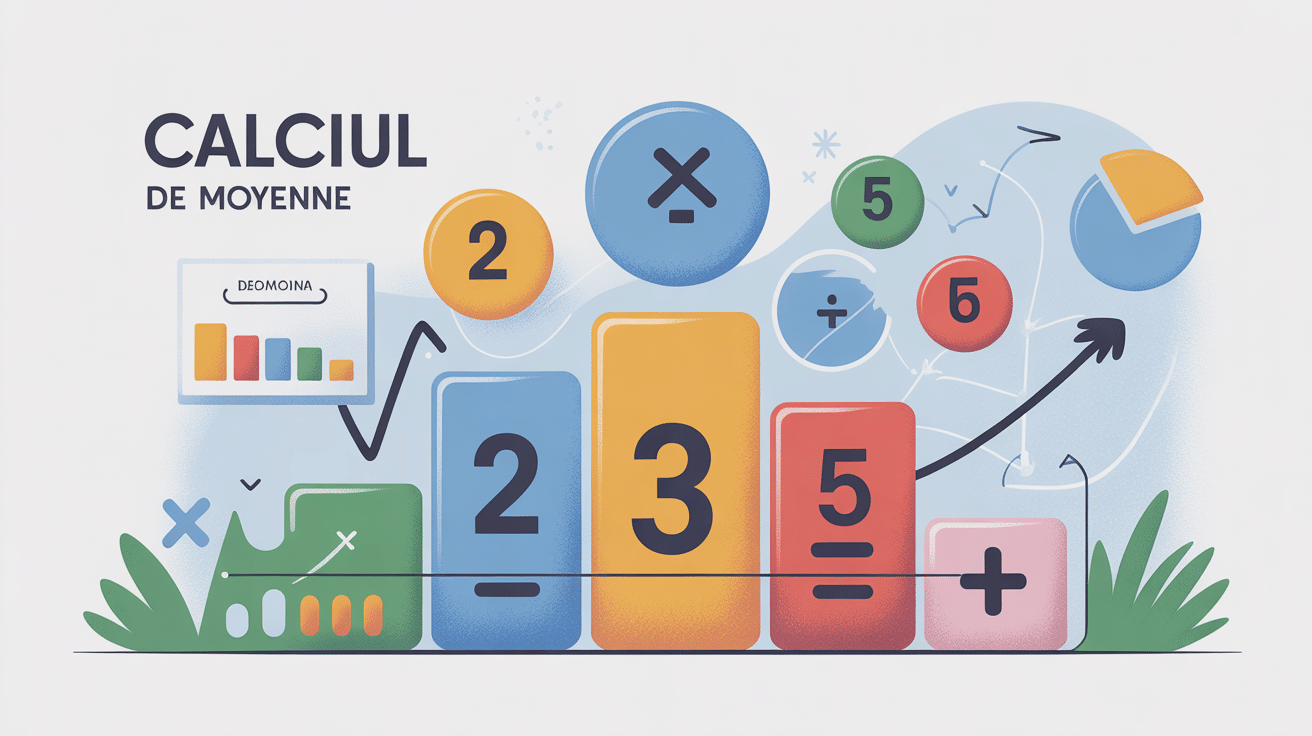 calcul moyenne graphique coloré