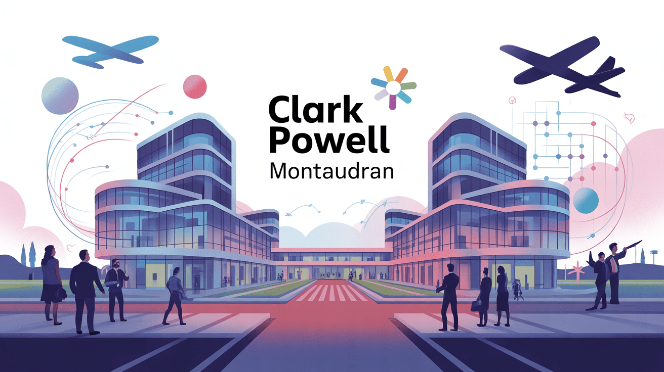 Illustration Clark Powell Montaudran pôle entreprises Toulouse