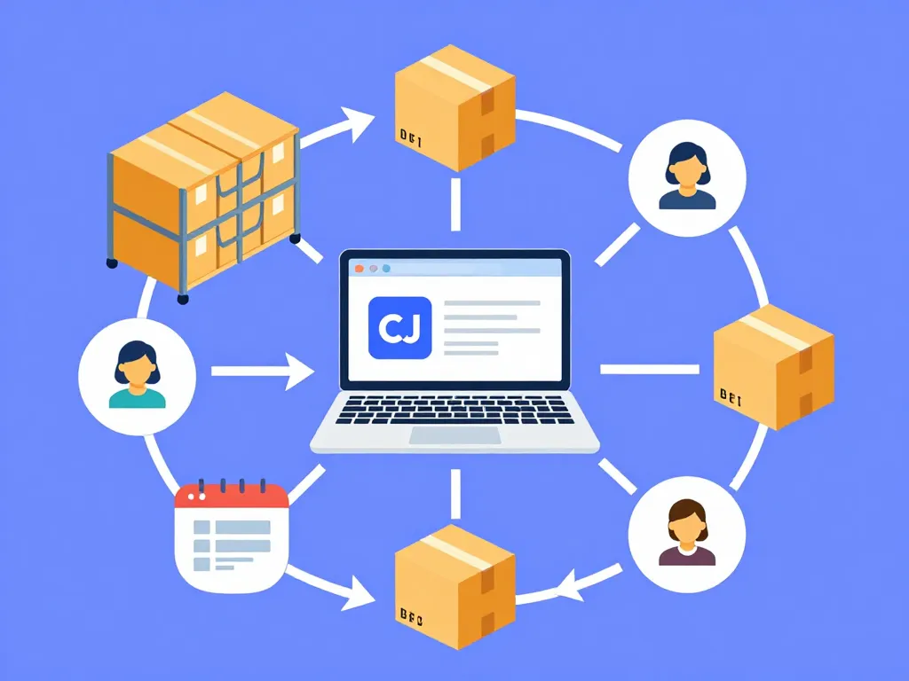 Schéma dropshipping avec CJ Dropshipping et intégration e-commerce