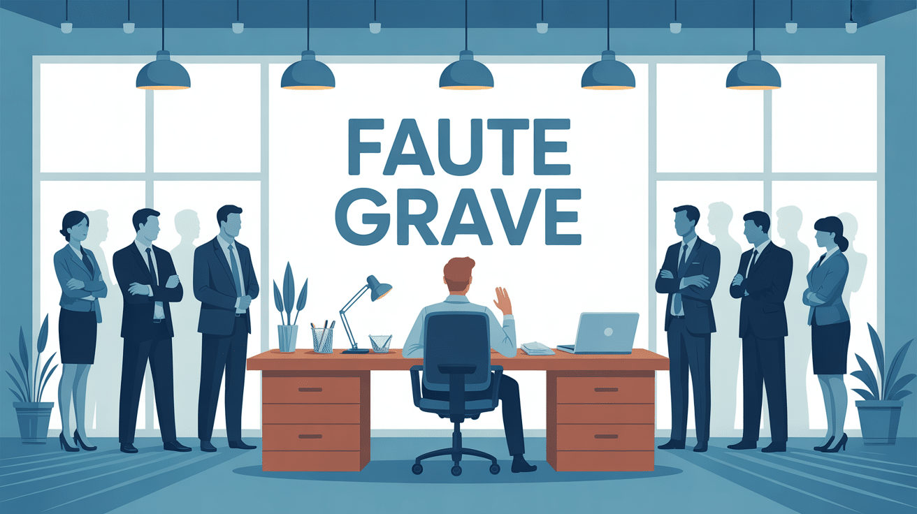 illustration faute grave en droit français bureau employeur