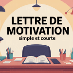 Lettre de motivation simple et courte bureau stylisé moderne
