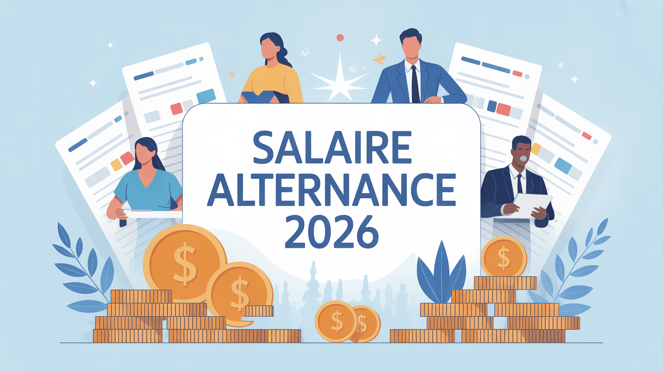 Illustration centrale salaire alternance 2025 en France